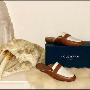Cole Haan Ainsleigh Mule Saddle Cognac/Ivory